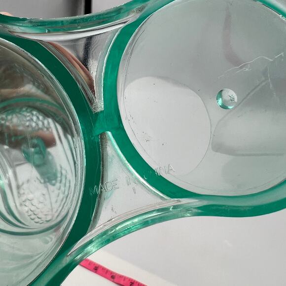 Vintage Duo Swan Makeup Bathroom Organizers Acrylic Light Blue MCM Art Deco - Picture 4 of 12